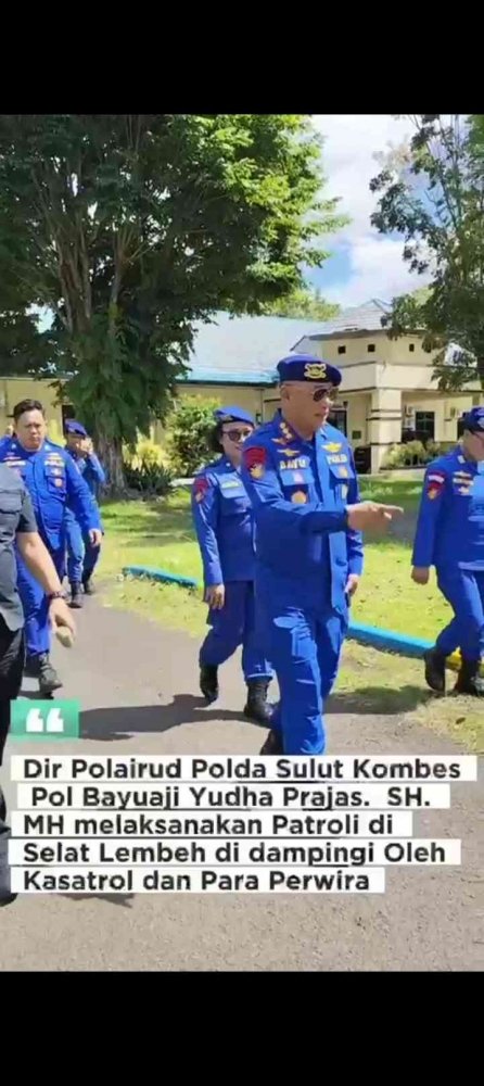 Halo Dunia : Dirpolairud Polda Sulut Pimpin Patroli Laut di Selat Lembeh, Pastikan Keamanan Perairan Bitung